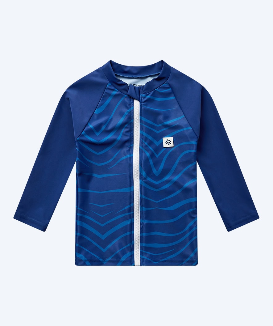 Watery UV-shirt for kids - Fjord Long Sleeve Rashguard - Dark blue