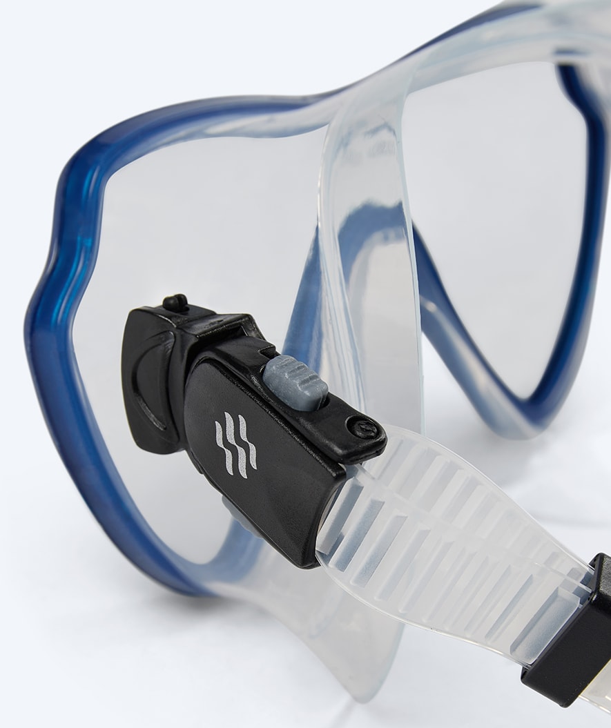Watery diving mask for adults (from 15 years) - Fraser - Blue/clear