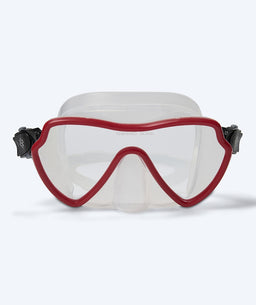 Watery diving mask for adults (from 15 years) - Fraser - Red/clear