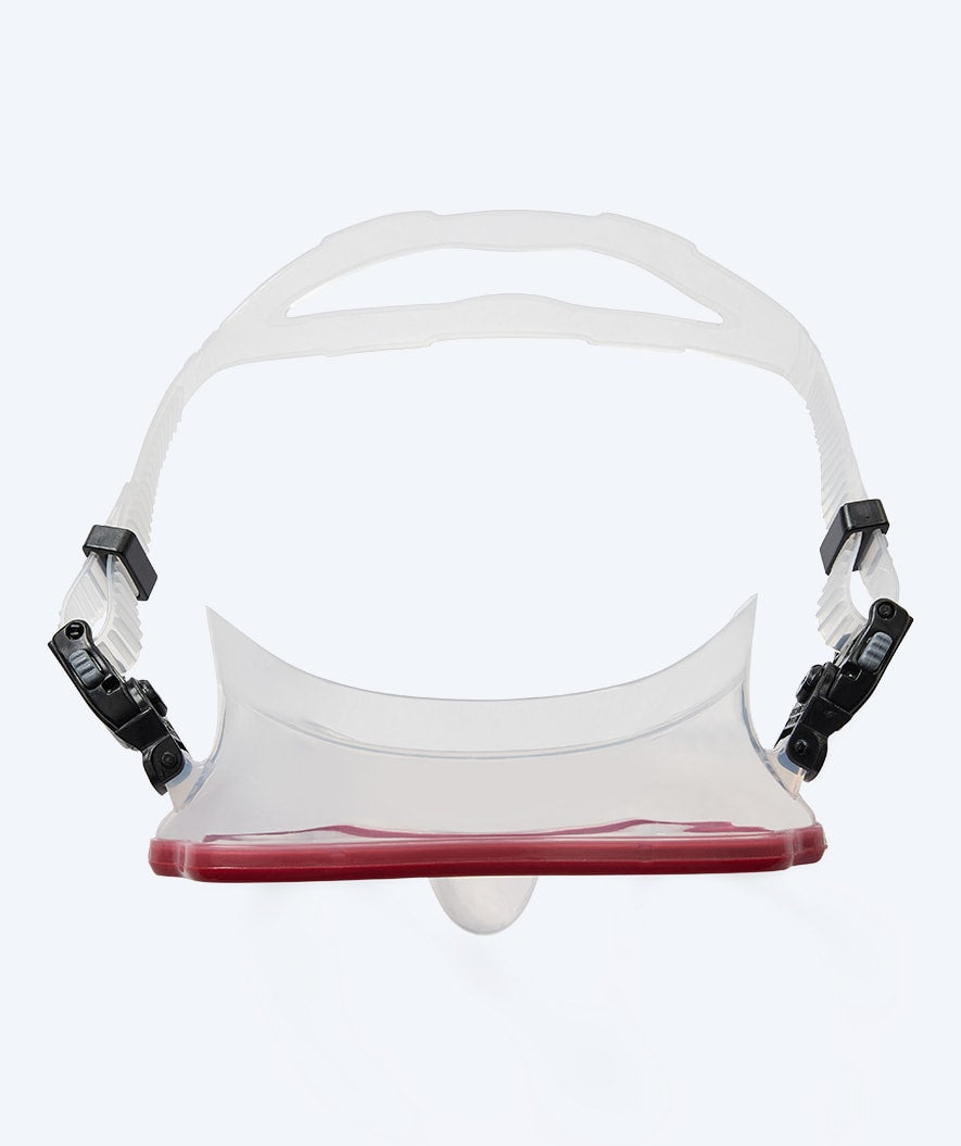 Watery diving mask for adults (from 15 years) - Fraser - Red/clear