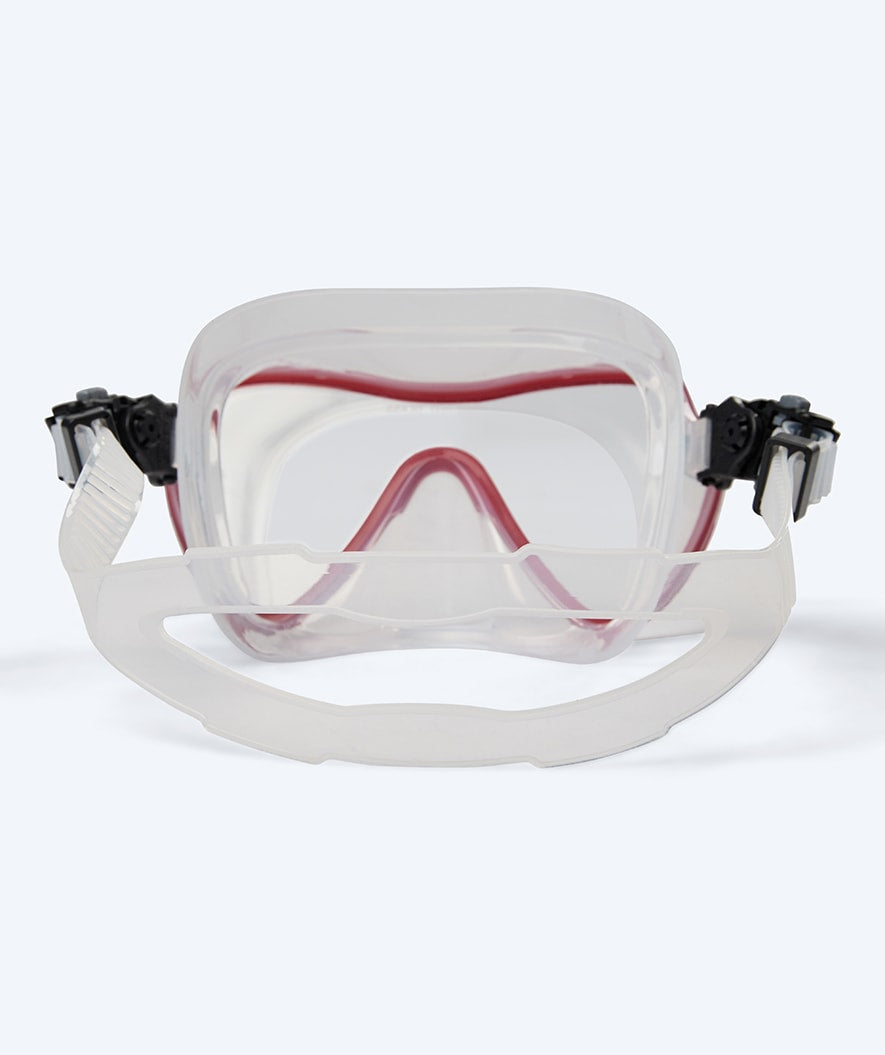 Watery diving mask for adults (from 15 years) - Fraser - Red/clear
