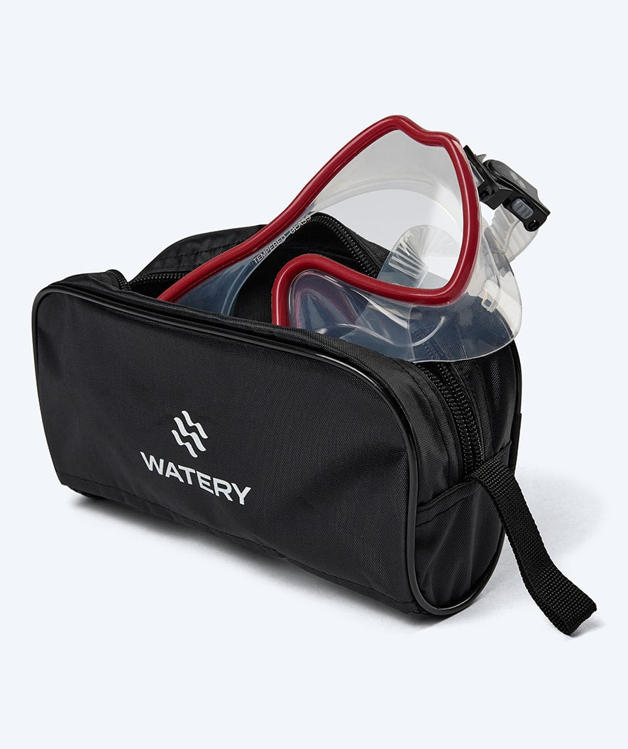 Watery diving mask for adults (from 15 years) - Fraser - Red/clear