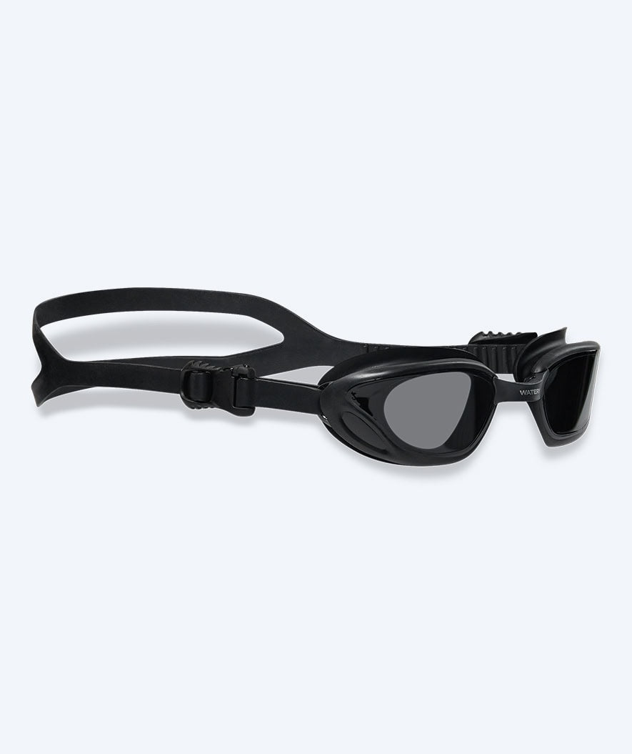 Watery training swimming goggles - Fraser - Black (Smoke lens)
