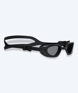 Watery training swimming goggles - Fraser - Black (Smoke lens)