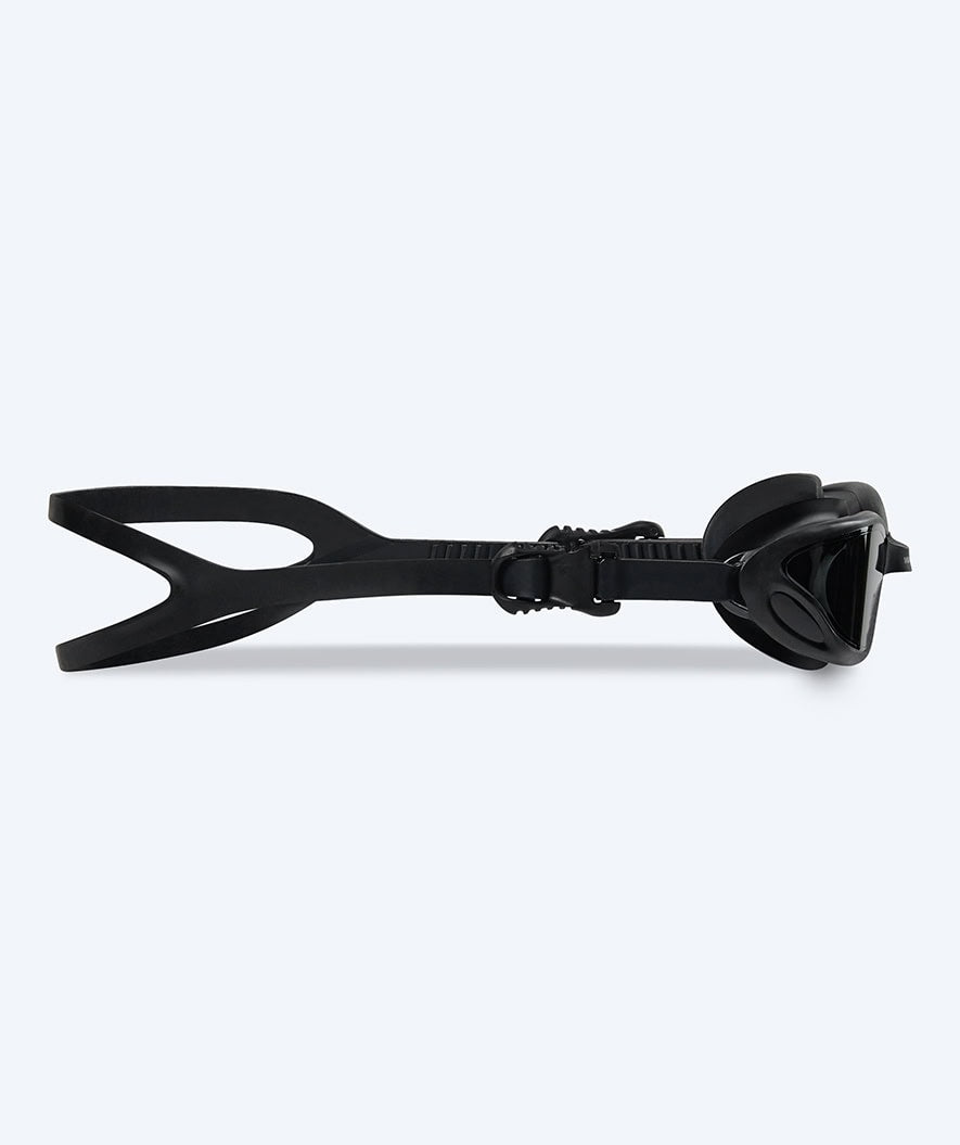 Watery training swimming goggles - Fraser - Black (Smoke lens)