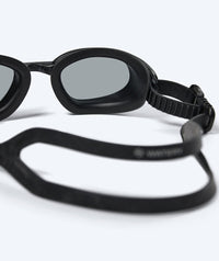 Watery training swimming goggles - Fraser - Black (Smoke lens)