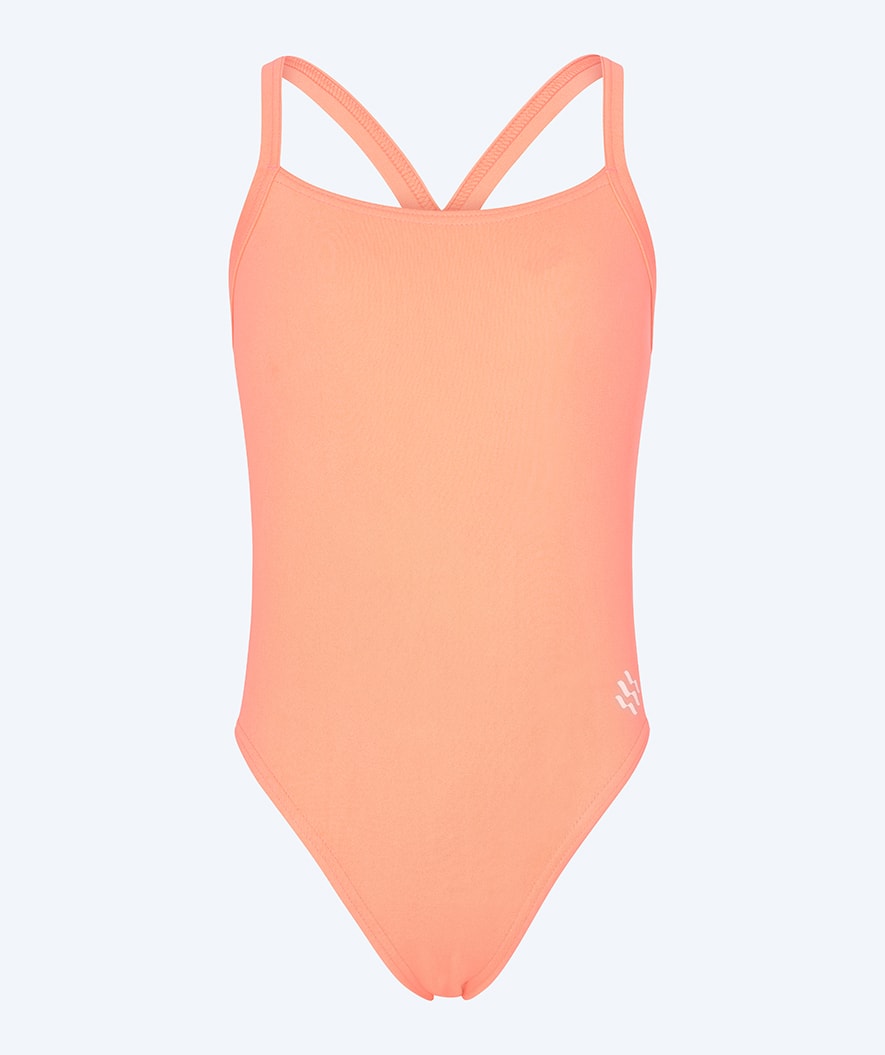 Watery swimsuit for girls - Freestyler Solid - Coral