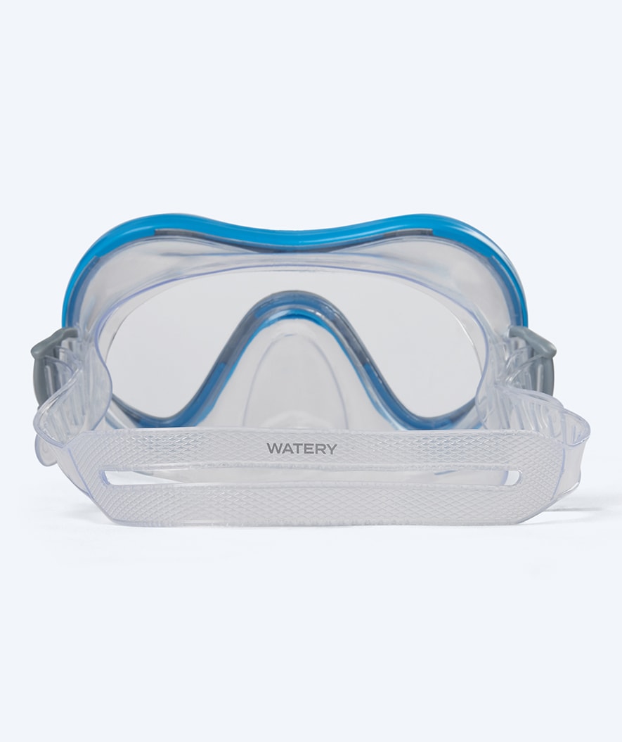 Watery diving mask for junior (8-15) - Gobie - Blue/clear