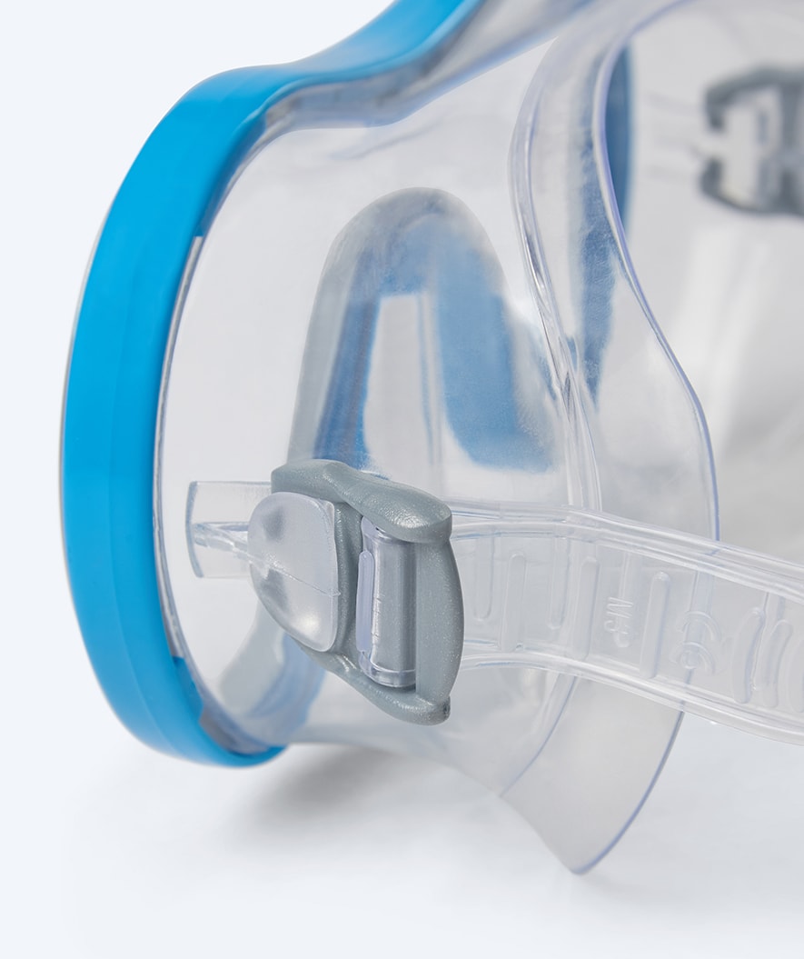 Watery diving mask for junior (8-15) - Gobie - Blue/clear