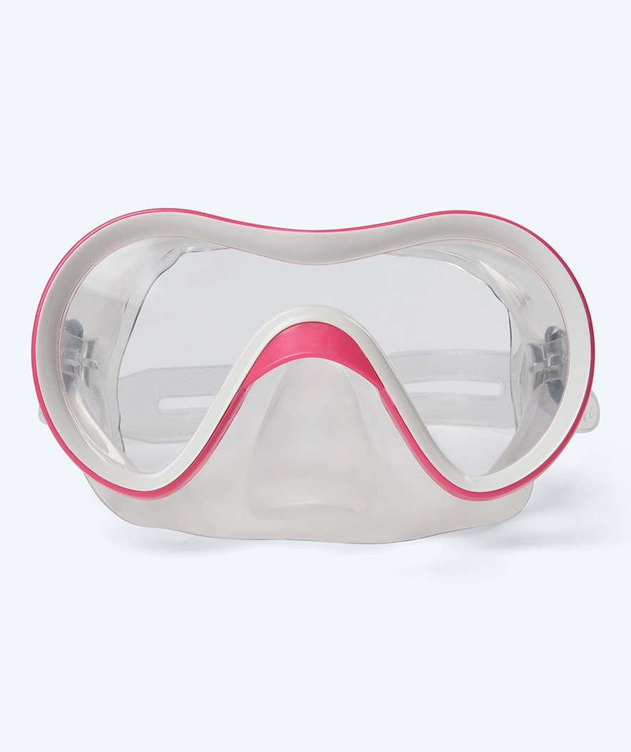 Watery diving mask for junior (8-15) - Gobie - Light pink/clear