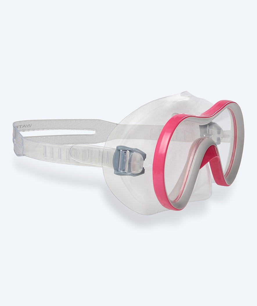 Watery diving mask for junior (8-15) - Gobie - Pink/clear