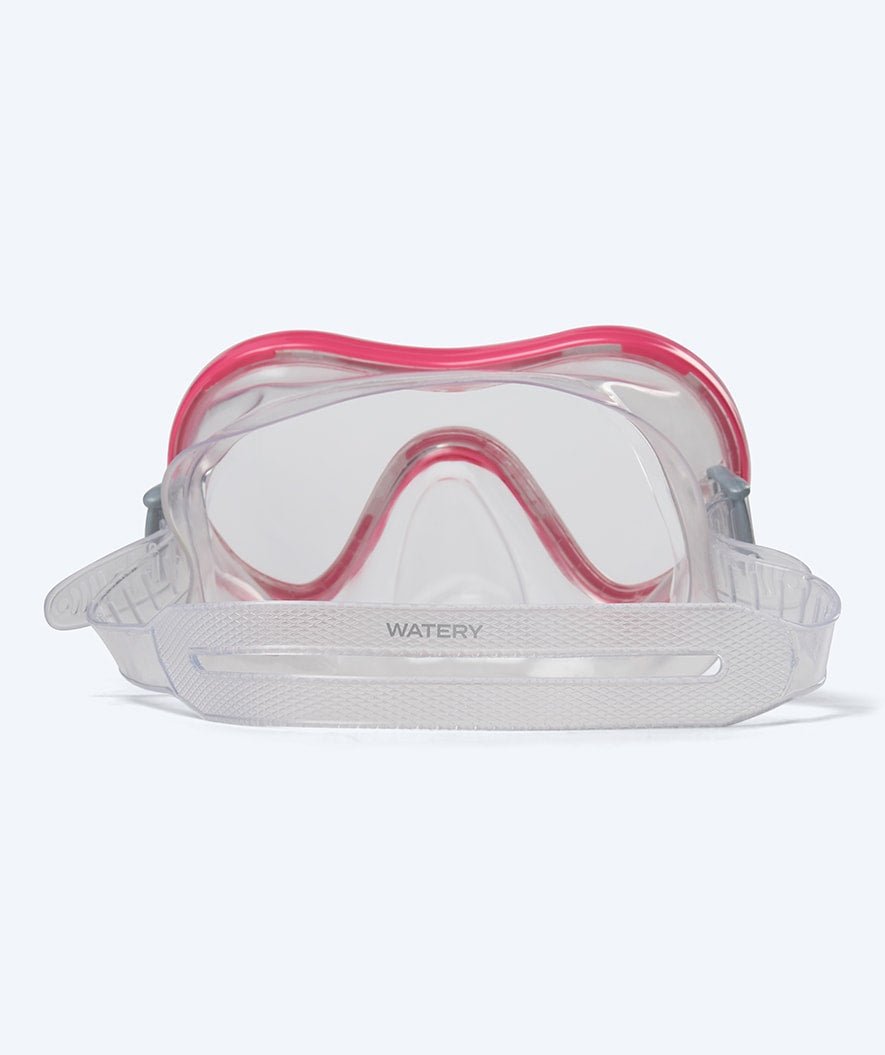 Watery diving mask for junior (8-15) - Gobie - Pink/clear