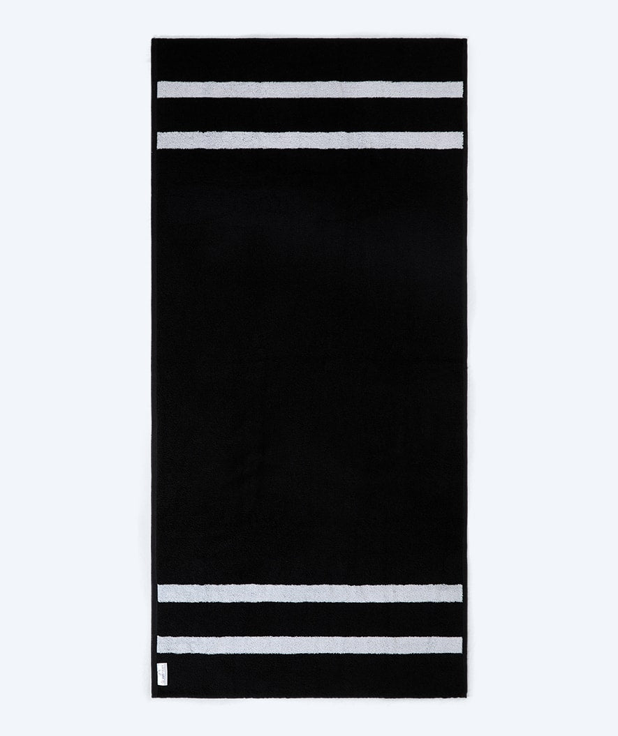 Watery bath towel - Heat Swim Cotton - Deep Black