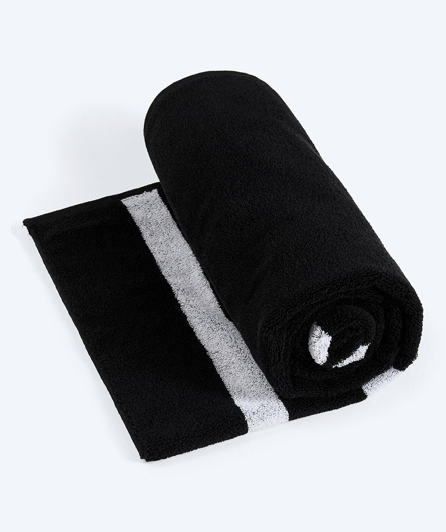 Watery beach towel - Heat Swim Cotton - Deep Black