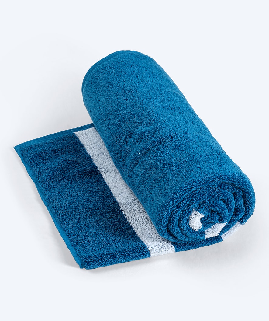 Watery bath towel - Heat Swim Cotton - Delta Blue