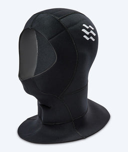 Watery neoprene hood with neck - Hedgehog (3mm) - Black