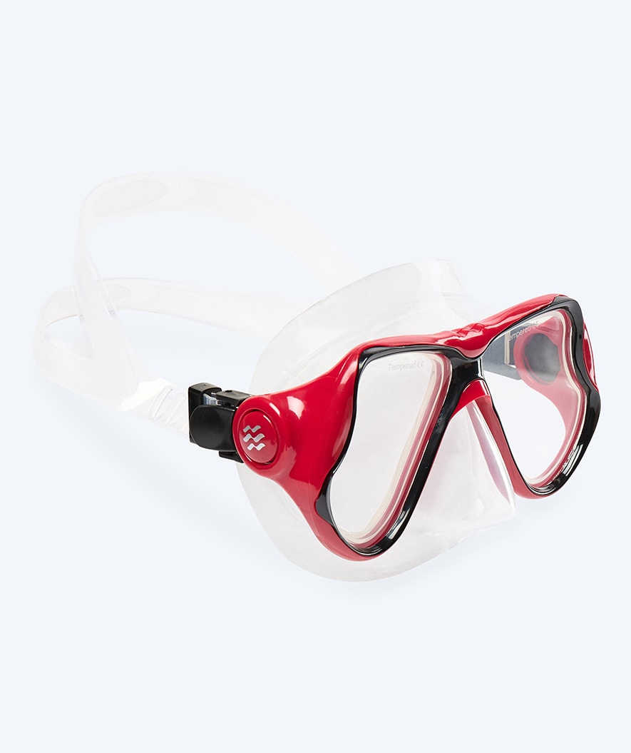 Watery diving mask for adults (from 12 years) - Hudson - Red/black