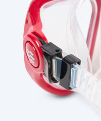 Watery Combo snorkel set for adults - Hudson Semi-Dry - Red