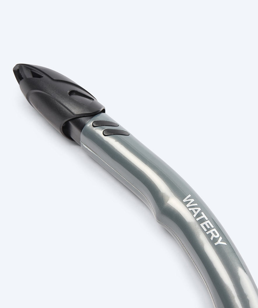 Watery semi-dry snorkel for adults - Hudson - Grey