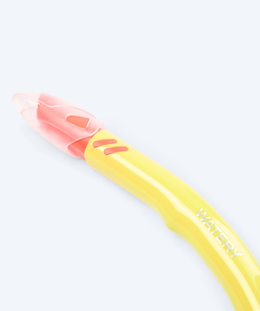 Watery semi-dry snorkel for adults - Hudson - Yellow