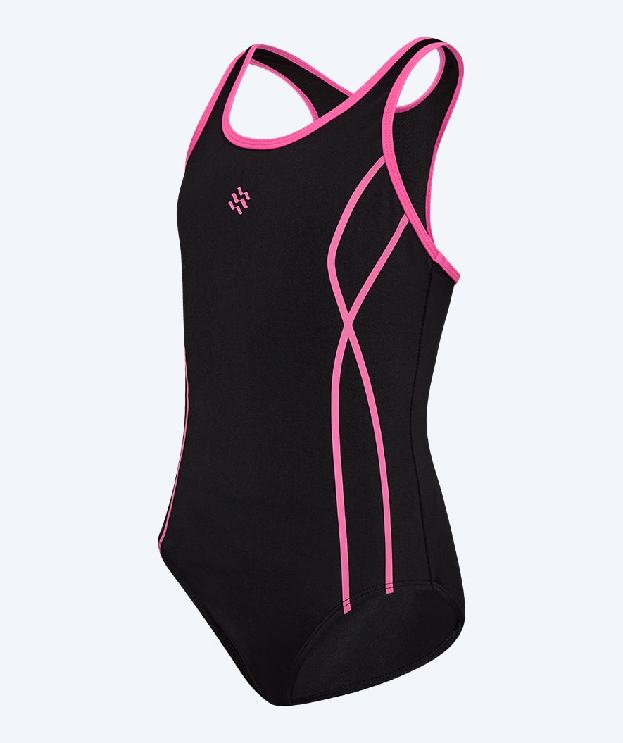 Watery swimsuit for girls - Hurley - Black/light pink