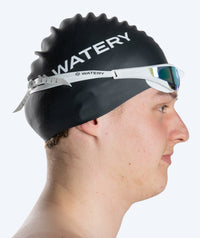 Watery swimming goggles - Instinct Elite Mirror - White/gold