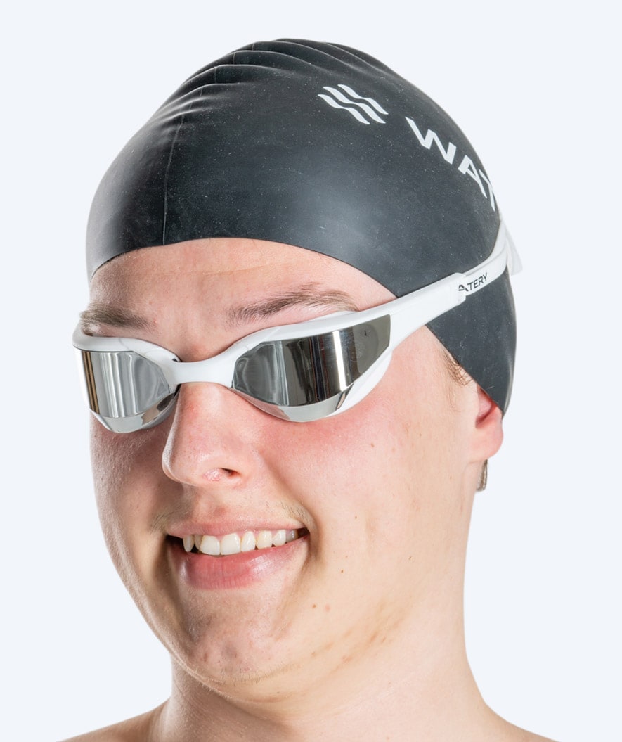 Watery swim goggles - Instinct Elite Mirror - White/silver