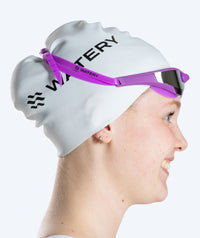 Watery swim goggles - Instinct Elite Mirror - Purple/silver