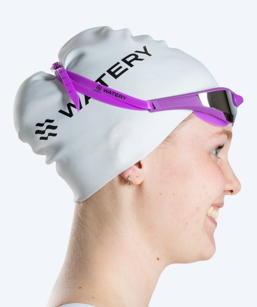 Watery swim goggles - Instinct Elite Mirror - Purple/silver