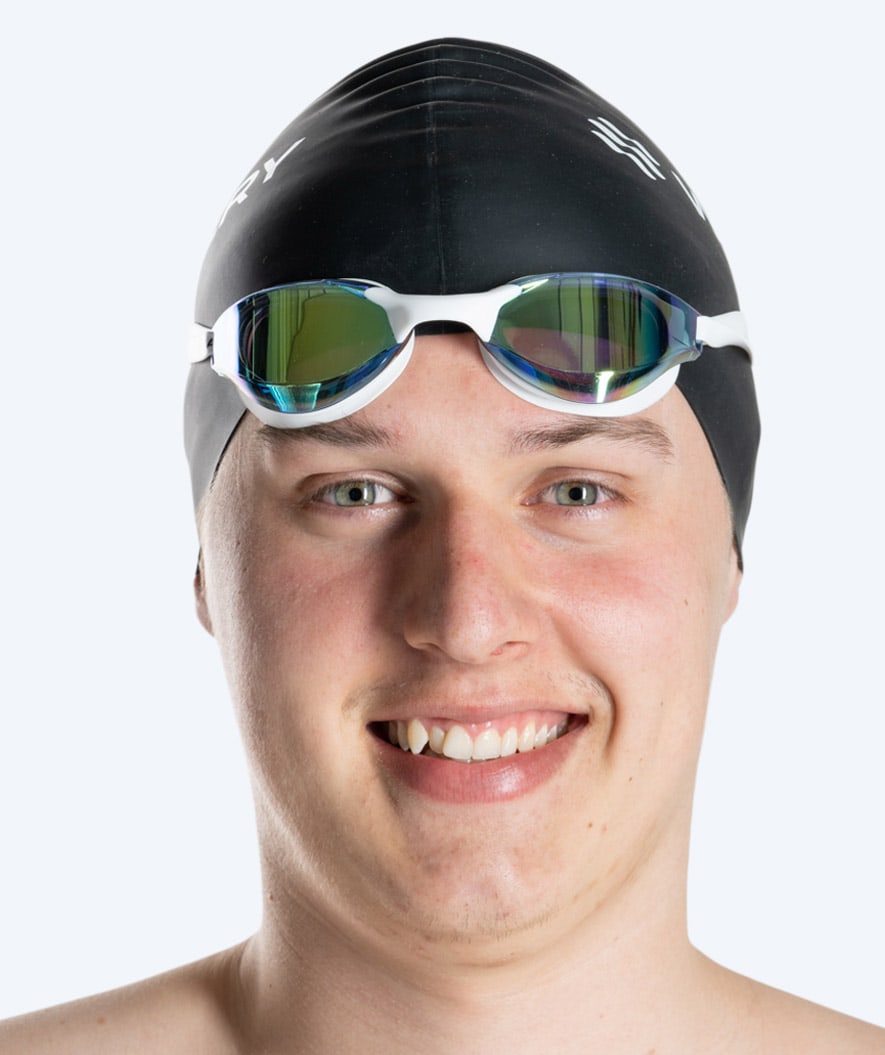 Watery swimming goggles - Instinct Mirror - White/gold