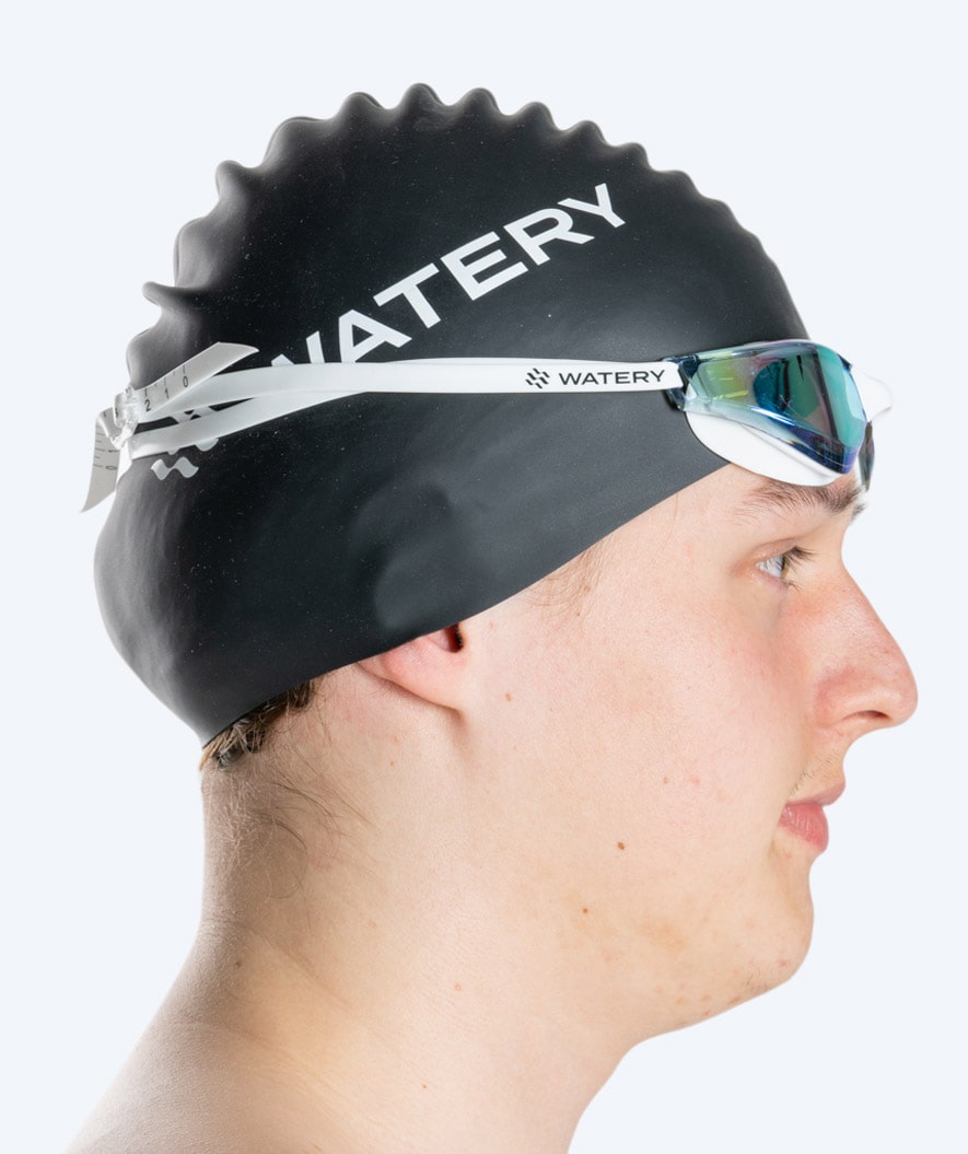 Watery swimming goggles - Instinct Mirror - White/gold