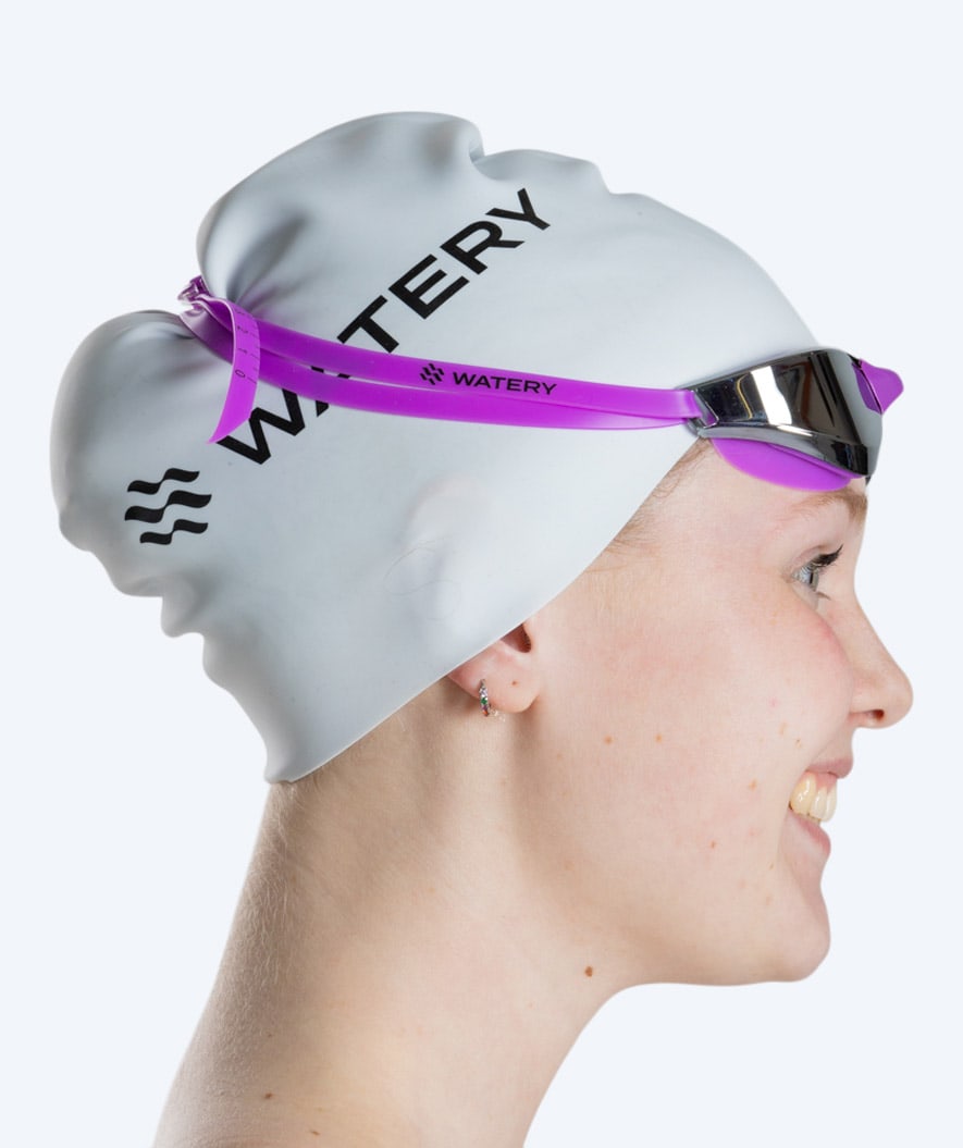 Watery swim goggles - Instinct Mirror - Purple/silver