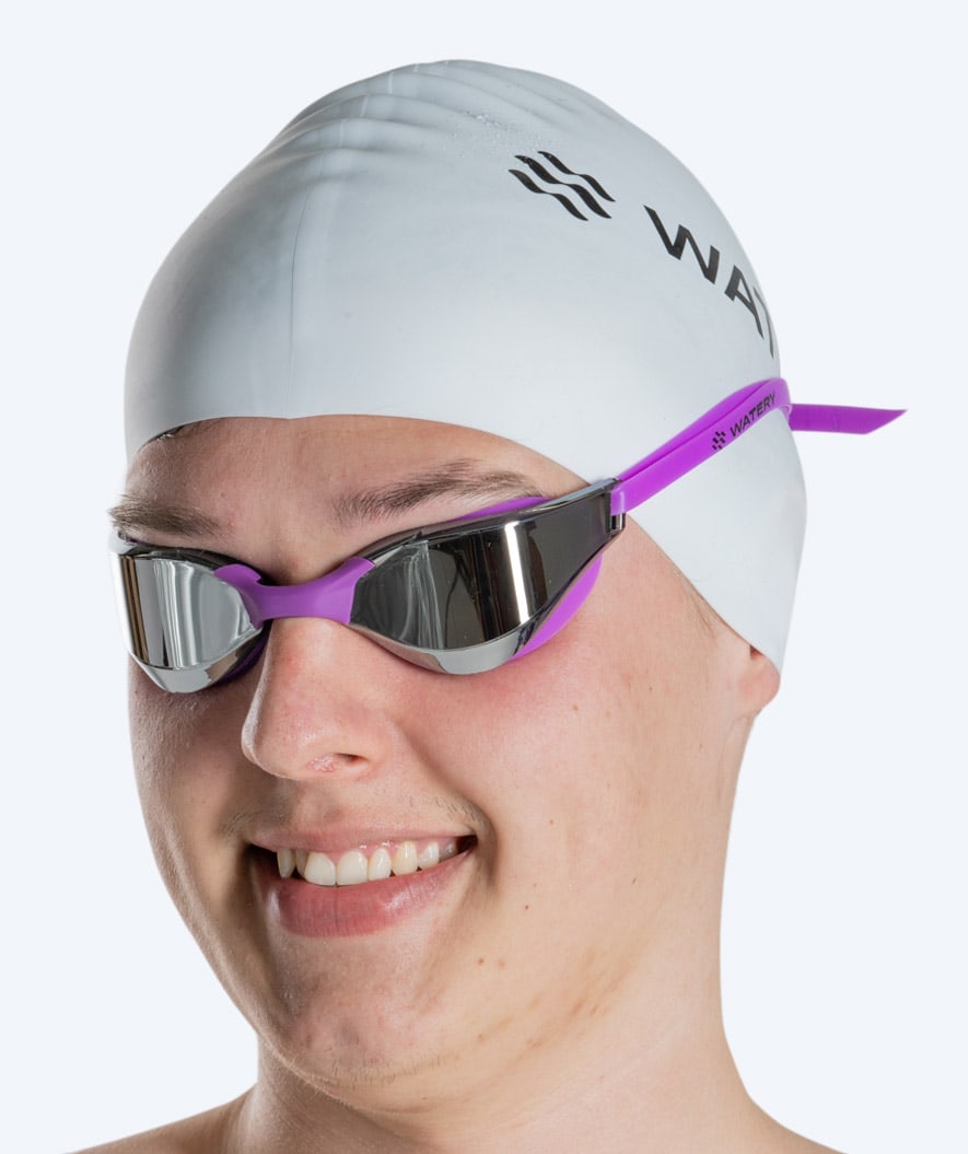 Watery swim goggles - Instinct Mirror - Purple/silver