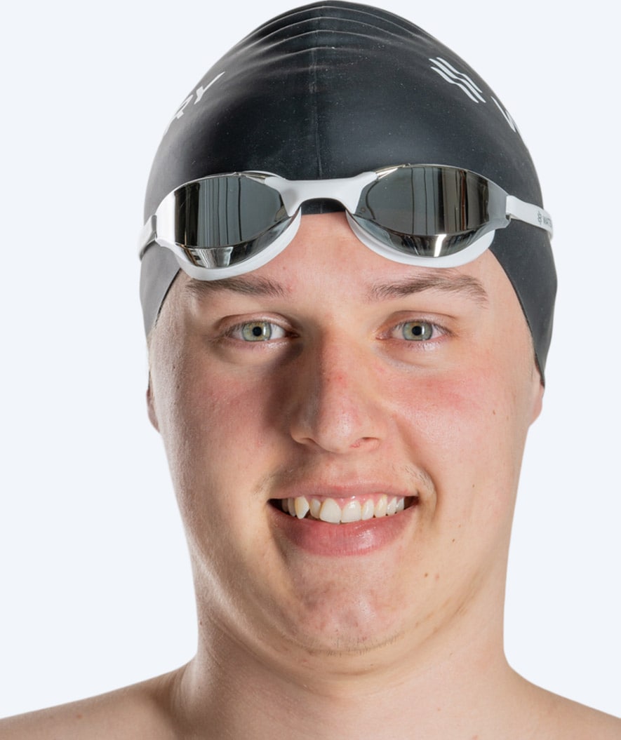 Watery swimming goggles - Instinct Mirror - White/silver