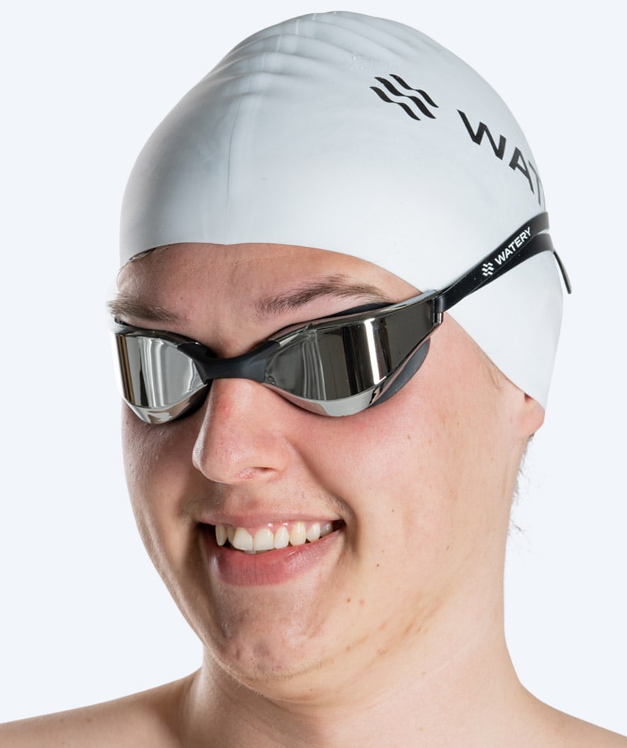 Watery swimming goggles - Instinct Mirror - Black/silver