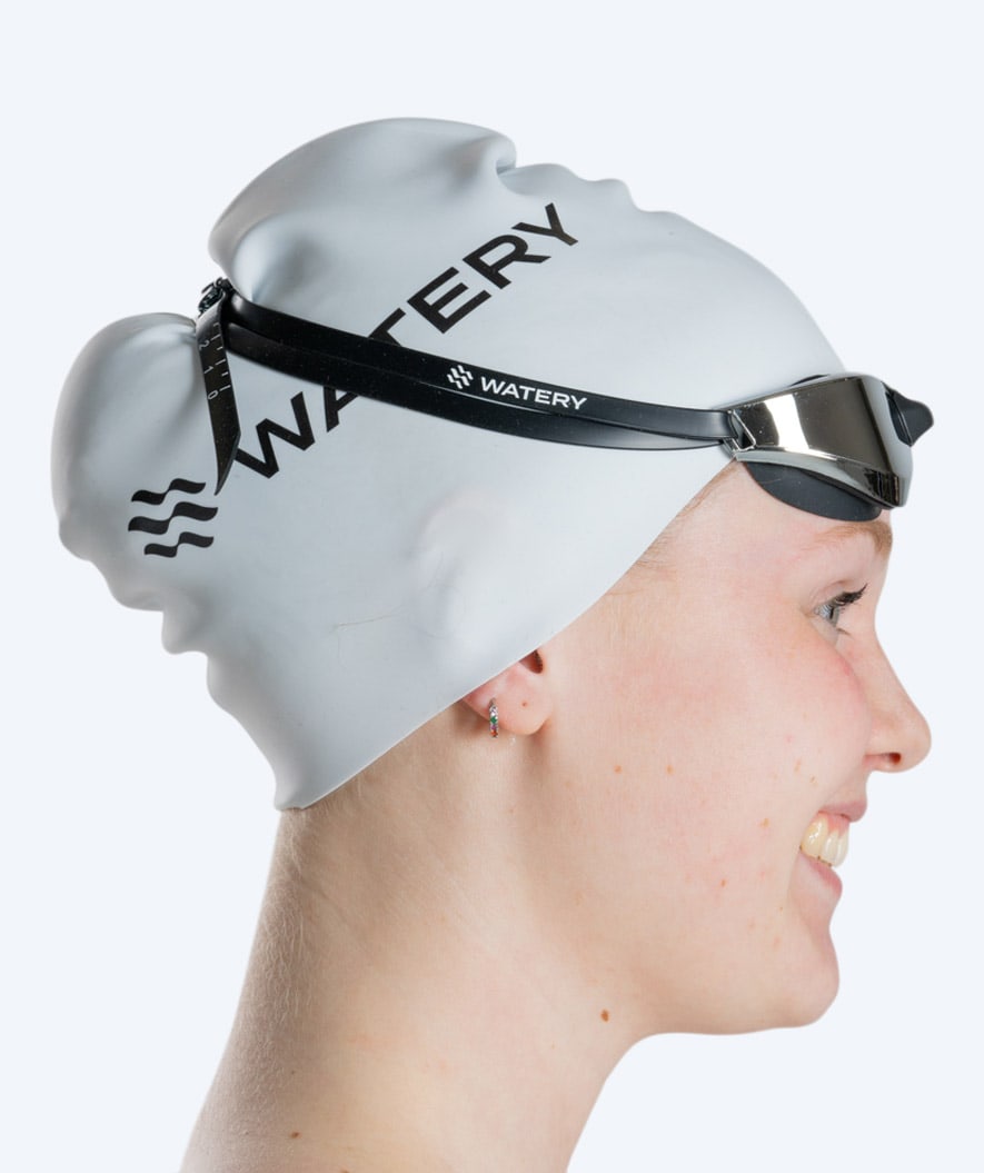 Watery swimming goggles - Instinct Mirror - Black/silver