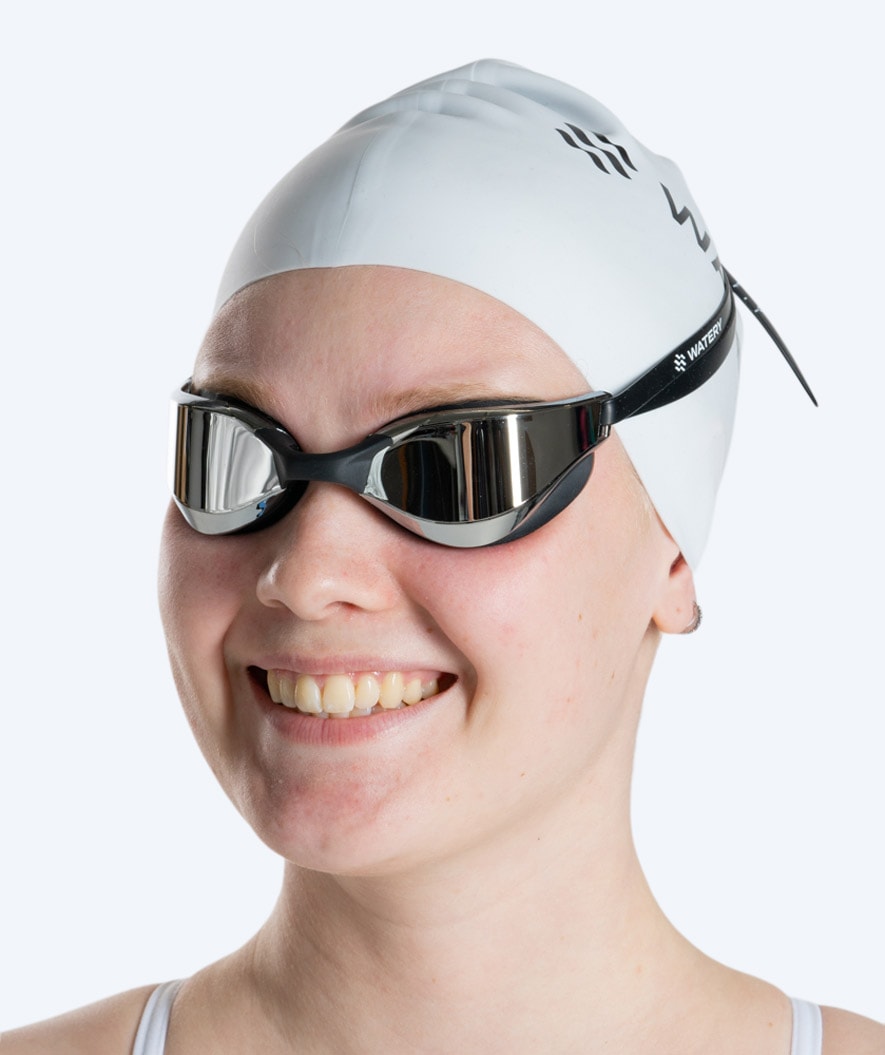 Watery swimming goggles - Instinct Mirror - Black/silver
