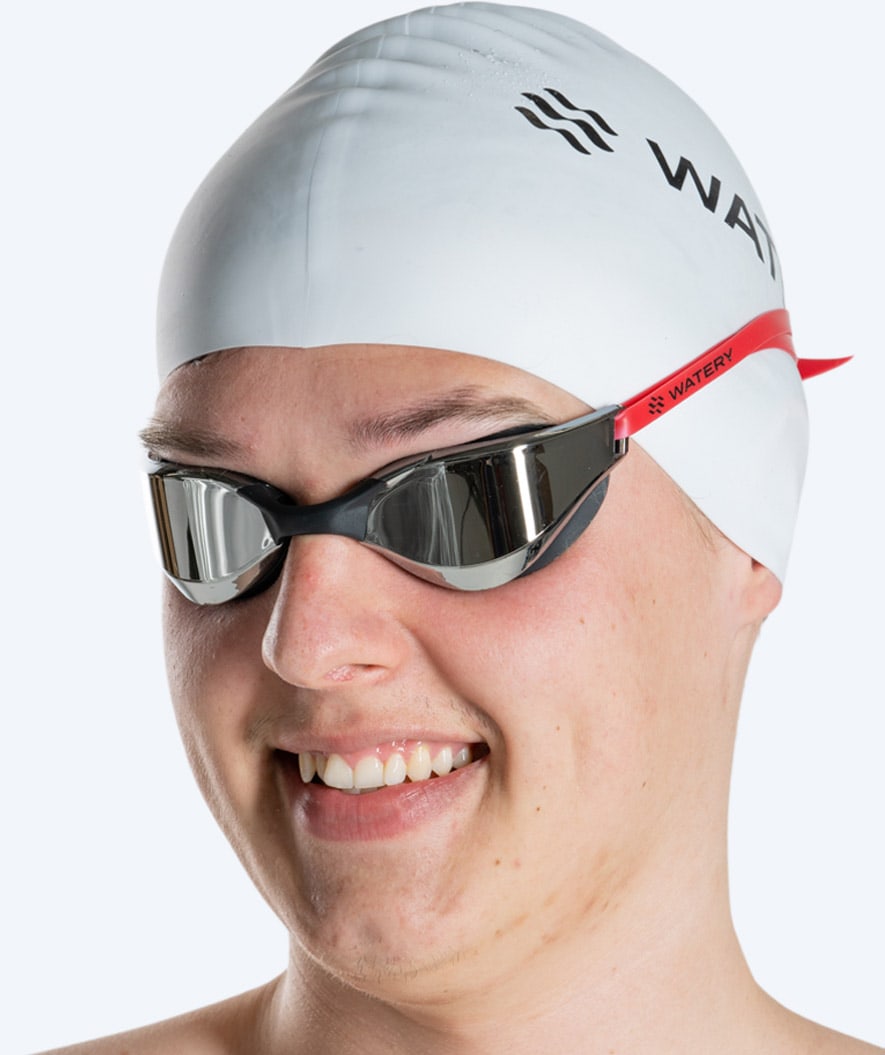 Watery swimming goggles - Instinct Mirror - Red/silver