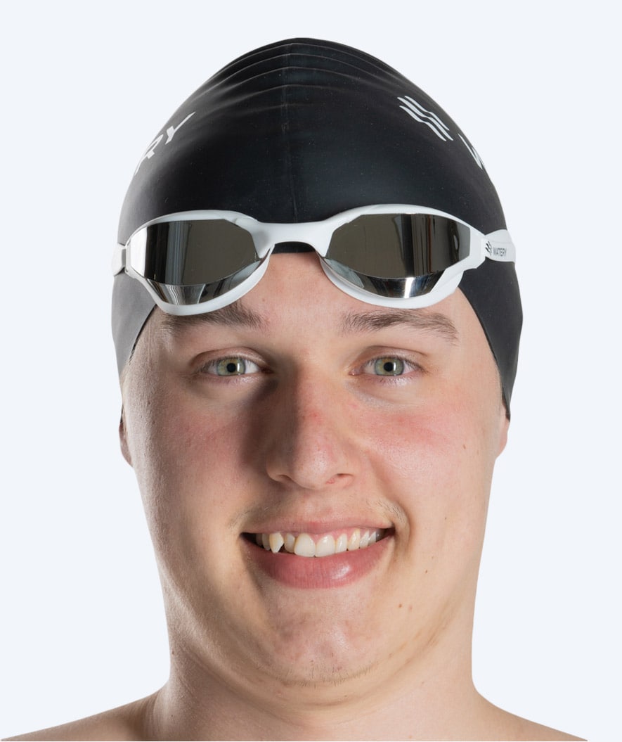 Watery swim goggles - Instinct Ultra Mirror - White/silver