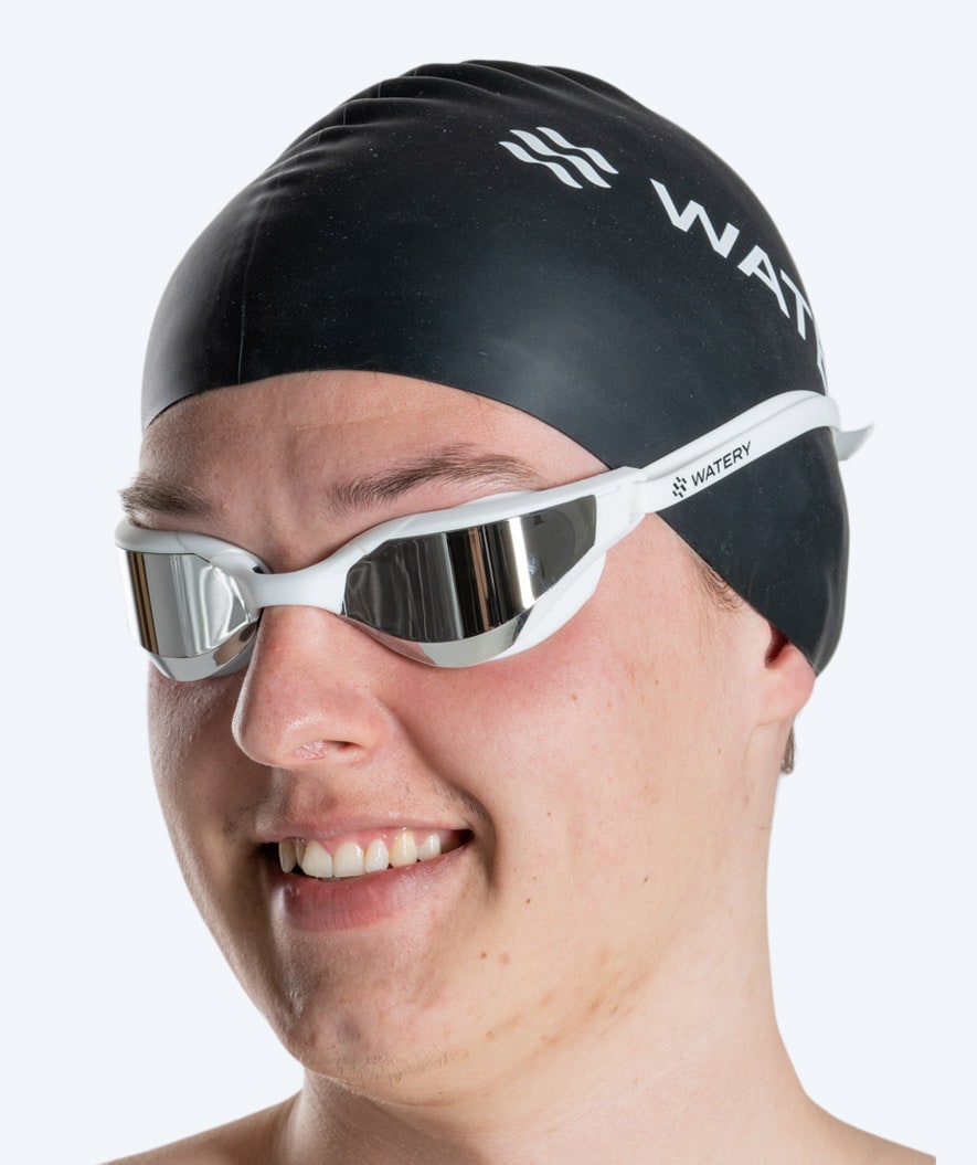 Watery swim goggles - Instinct Ultra Mirror - White/silver
