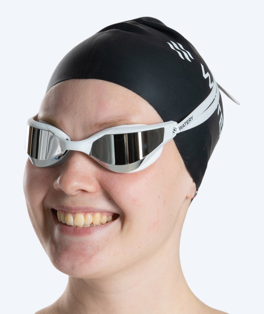 Watery swimming goggles - Instinct Ultra Mirror - White/silver