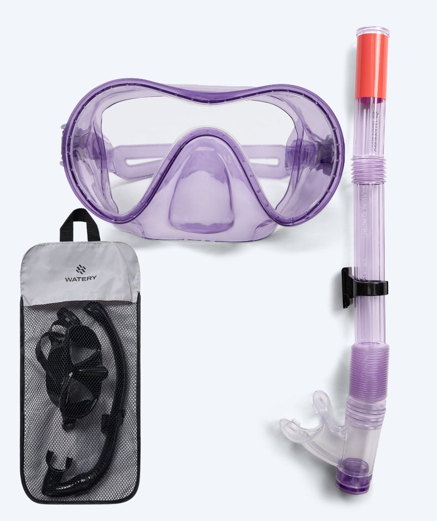 Watery Combo snorkel set for junior (8-15) - Jubal - Purple