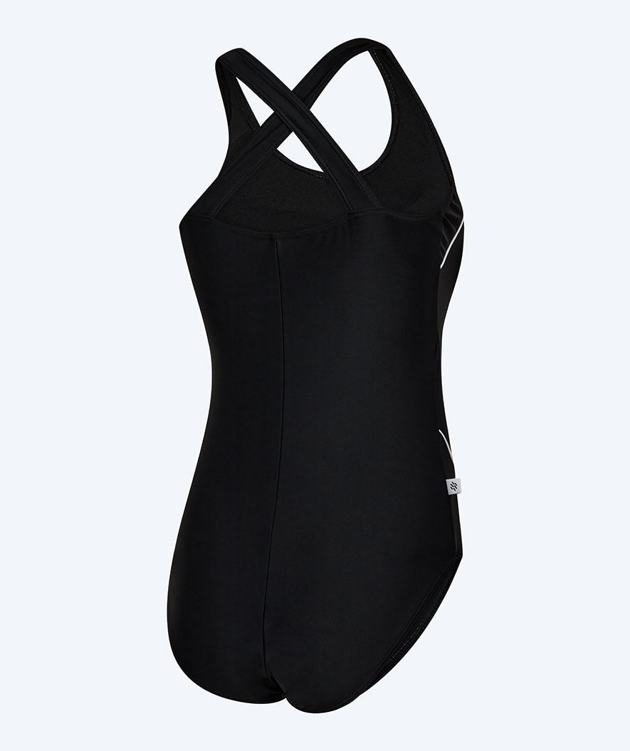 Watery swimsuit in big sizes for women - Kaito - Black/white