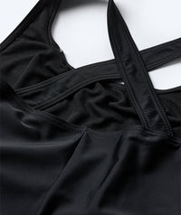 Watery swimsuit in big sizes for women - Kaito - Black/white