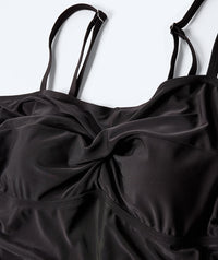 Watery skirted swimsuit for women - Lana - Black