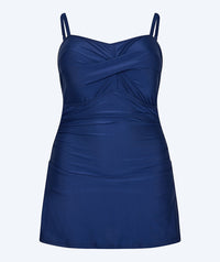Watery skirted swimsuit for women - Lana - Dark Blue