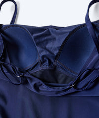 Watery swimsuit with skirt for women - Lana - Dark blue
