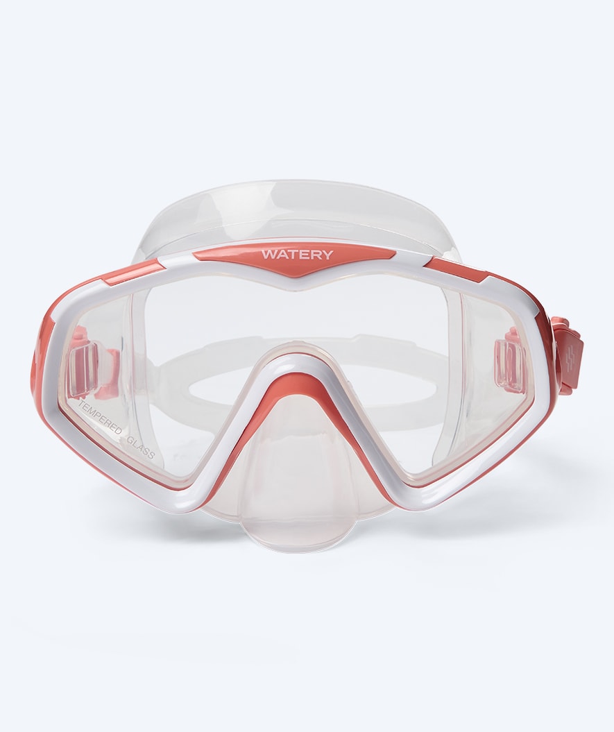 Watery snorkel set for adults (from 15 years) - Leach/Breeve - White/pink