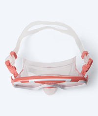 Watery diving mask for adults (from 15 years) - Leach Pro - White/light pink