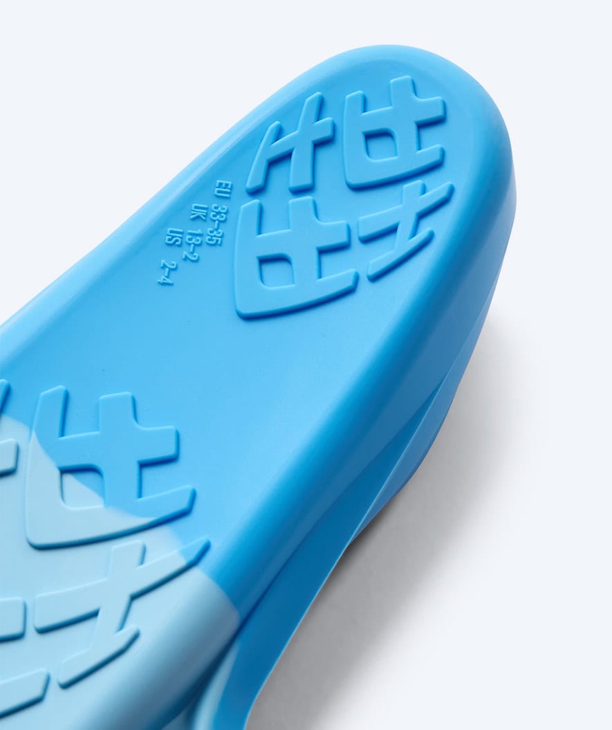Watery swim fins for kids - Leander - Blue